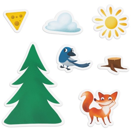Magnetic game "Crow and Lisitsa", children's theater, 7 magnets, 3+-2