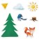 Magnetic game "Crow and Lisitsa", children's theater, 7 magnets, 3+