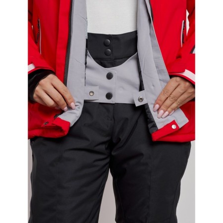 Ski jacket female, size 42, red color-6