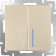 Two-valve switch with WL11-SW-2G-LED backlighting, champagne color