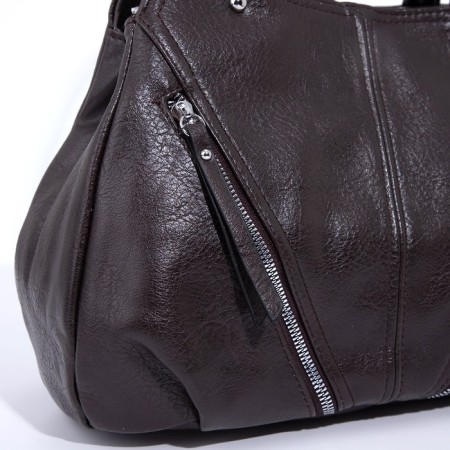 Bag-tout on lightning, brown color-3