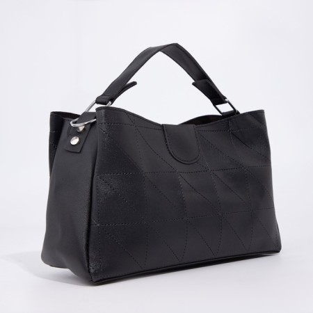 Bag Female Tout with zipper, black color-3