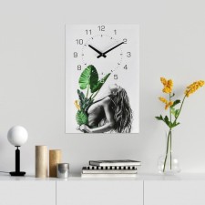 Carty clock is wall-mounted, interior 