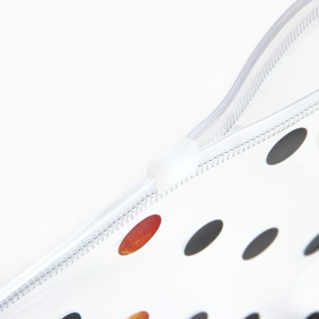 Cosmetic bag of transparent PVC "Golshelka" with a zip-sk.-3