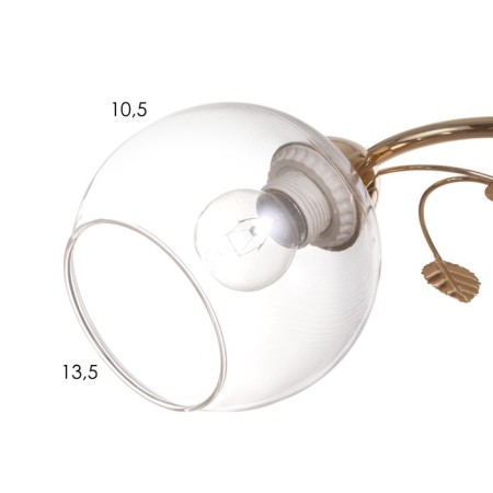 Aleste chandelier 3x60W E27 gold 52x52x23cm-5