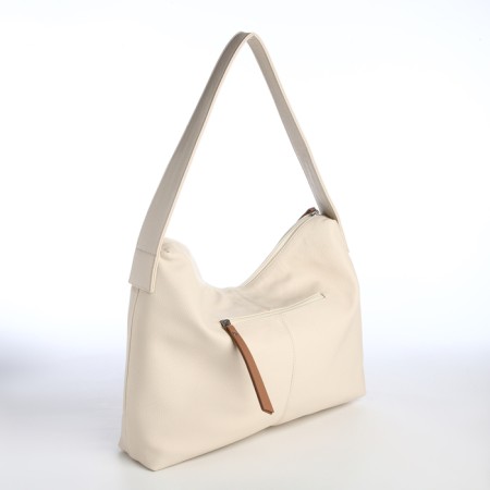 Women's bag with lightning, beige color-1