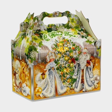New Year. Gift box New Year's casket "New Year charm" 21.2 x 12.3 x 22.6 cm.-1