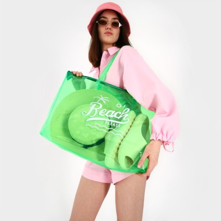 Bag Women's Beach Beach Please, 50x35x11 cm, green color-5