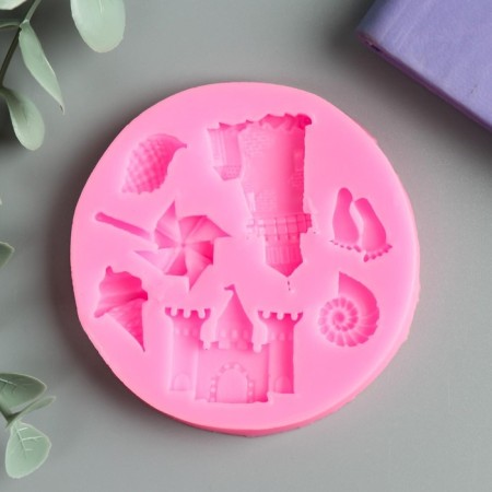 Mold Silicon "Sand Castles" 7 items 1x7.2x7.2 cm
