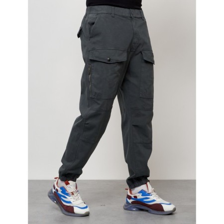 Cargo jeans men, size 48, dark gray color-6