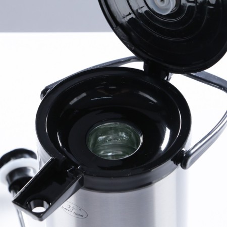 A thermos-giser 1.9 l, with a glass flask, retains heat 12 hours, with a pneumon pump-3
