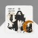 Set of icons (2 pcs.) "Cats on the Moon", color in gold