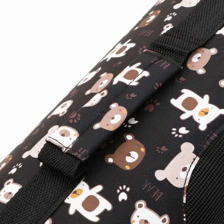 Bag - carrying for animals "Bear", black, size L, 53 x 21 x 29 cm-4