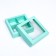 Box for 4 sweets, mint, 12.5x 12.5 x 3.5 cm. Confectionery packaging