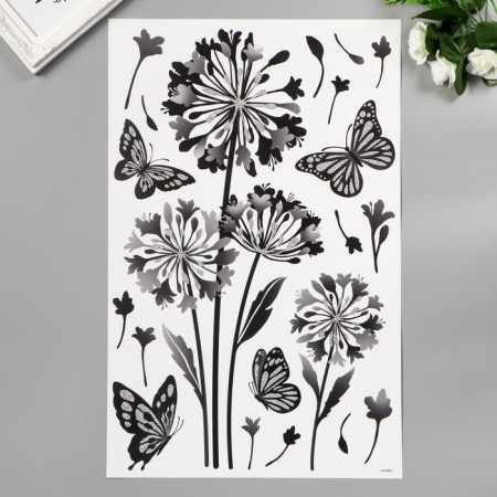 Decorative stickers Room Decor "Dandelion with sparkles" 33x60 cm