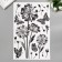 Decorative stickers Room Decor "Dandelion with sparkles" 33x60 cm