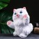 Piggy bank "Cat Snowball" White, 14x14x19cm