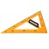 A triangle for a schoolboard, with a holder, rectangular, 45 °