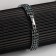 Bracelet with rhinestones "shining" three rows, dark green color in silver, 18 cm