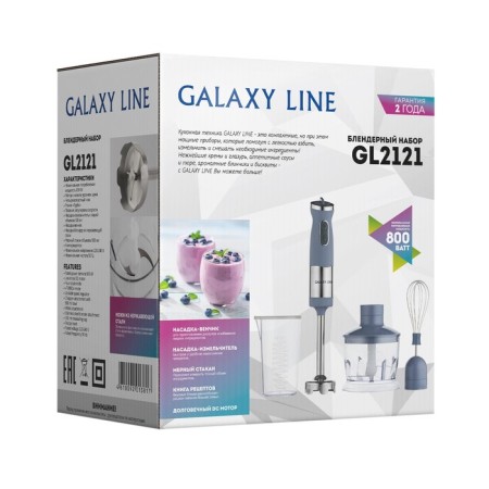 Galaxy GL 2121 Bleader, Immersh, 800 W, 0.5 L, 3 speeds, gray-12