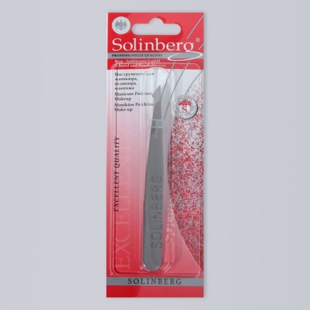 Pinzet begged, 9.5 cm, on blist, silver color, 22dk-6