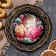 Tray with Zhostovskaya painting, d = 17 cm