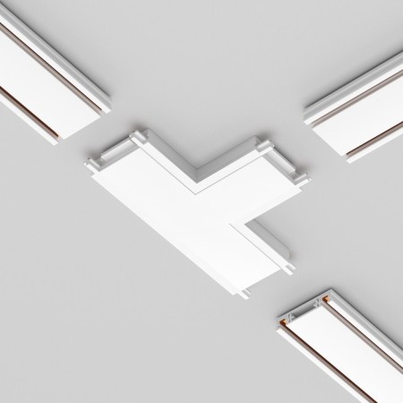 T-shaped power connector for the Technical Tra084CT-11W, 5.5x8.6x0.6 cm, white color.-3