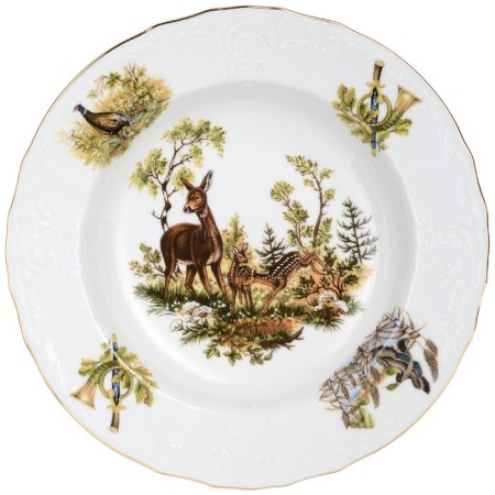 Deep plate Bernadotte "Hunting plots", 23 cm-5