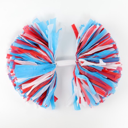 Pompom 1pc, white color+ blue+ red-2