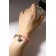 Bracelet "Butterfly" field, pink color in silver, l = 16 cm