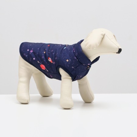 Dog jacket "Cosmos", size S, dark blue (DS 26, Osh 24, OG 34 cm)