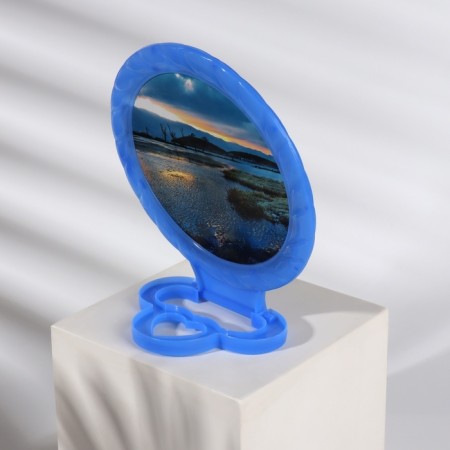 The desktop mirror is a suspended “circle”, with a frame for a photograph, D mirror surface 12.5 cm, color mix-2
