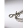Bracelet Pearl "Chain" with toogle, ball No. 4, white color in silver, l = 16 cm