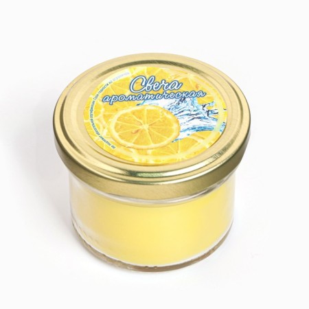 Candle in the bank Aromatic "Lemon Fresh", 6x7 cm, 120 g-3