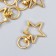 Carabiner Metal with a ring "Star" gold 3.4x2.3 cm