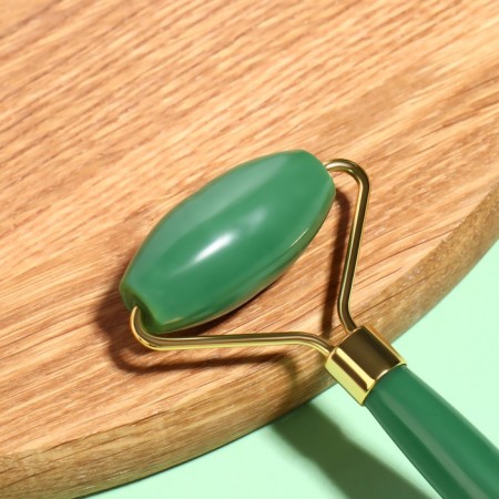 Massage for the face and neckline, 14.5 × 5 cm, PVC-clock, green color-2