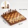 Wooden chess, 30 x 30 cm, board game, king H-8 cm, pawns-3.5 cm