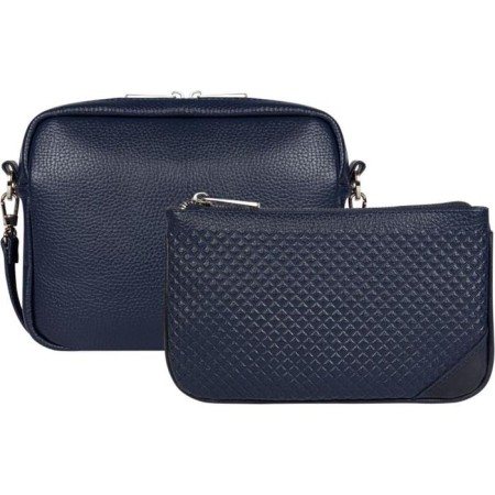 Bag Cross-Bodi with Mumi zipper, with a cosmetic bag, blue color-1