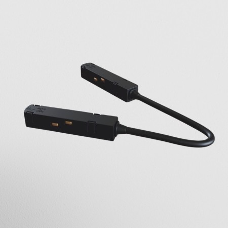 Corner power connector for the track system Technical TRA004CPC-22B, 36.5x1.8x1.8 cm, black color is black-3