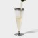 Plastic disposable glass for champagne “flute”, 150 ml, with metallized boots, transparent color, 6 pcs/units