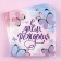Paper napkins “Happy birthday”, butterflies, 25x25 cm, set 20 pcs.