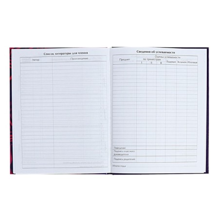 Diary for grades 5-11 "Tropical Web", hard cover, glossy lamination, 48 sheets-7