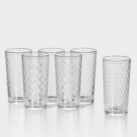 Set of glass glasses "Crystal", 230 ml, 6 pcs