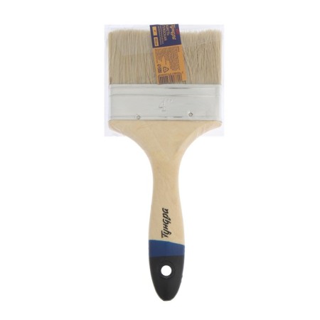 Brush flat tundra, natural bristles, wooden handle, 4 ", 100 mm-4