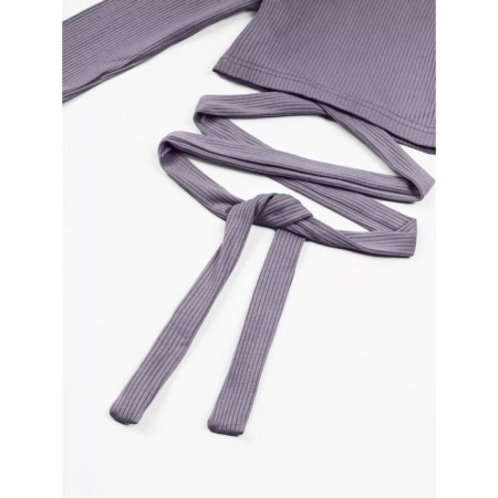 TOP for a girl with long sleeves on Generation ties, height 152 cm, purple color-3