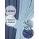 Set of curtains "Canvas", size 200x270 cm, 2 pcs, blue, blue color