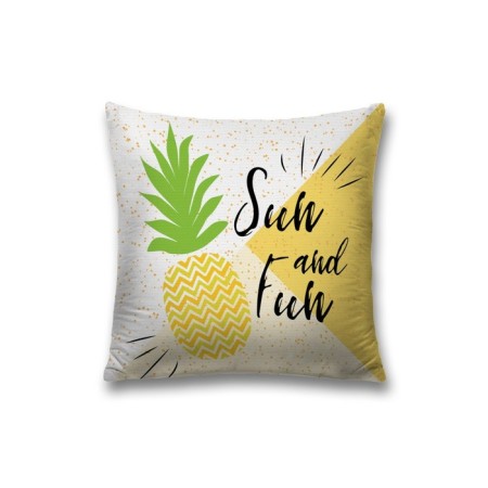 Decorative pillowcase "Bright pineapple", on a zipper, size 45x45 cm