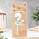 Candle for the cake "Fish Fulfillment of desires", the number "2", white