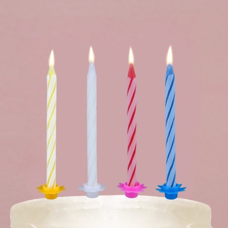 Candles for a cake in a set with a spatula for the cake "Happy Birthday", a red shoulder blade.-8