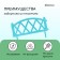 Decorative fence, 35 × 232 cm, 4 sections, plastic, turquoise, Modern, Greengo